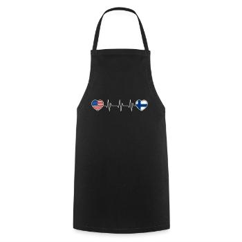 Finlande - Tablier de cuisine - noir - Devant - AI Model Male 185 dark (185cm)