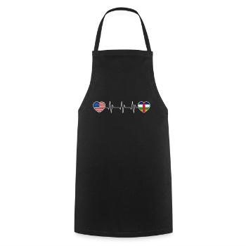 Central African Republic - Cooking Apron - black - Front - AI Model Male 185 dark (185cm)