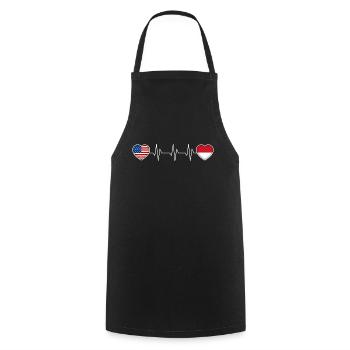 Indonesia - Cooking Apron - black - Front - AI Model Male 185 dark (185cm)