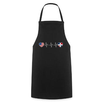 Dominican Republic - Cooking Apron - black - Front - AI Model Male 185 dark (185cm)