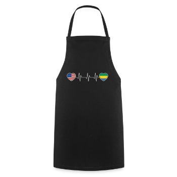 Gabon - Cooking Apron - black - Front - AI Model Male 185 dark (185cm)