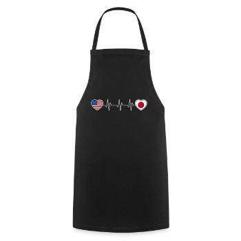Japon - Tablier de cuisine - noir - Devant - AI Model Male 185 dark (185cm)