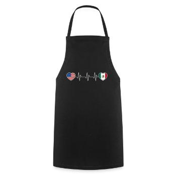 Mexico - Cooking Apron - black - Front - AI Model Male 185 dark (185cm)