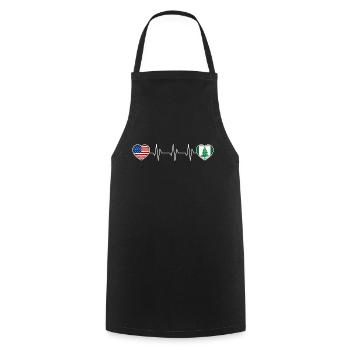 Norfolk Island - Cooking Apron - black - Front - AI Model Male 185 dark (185cm)