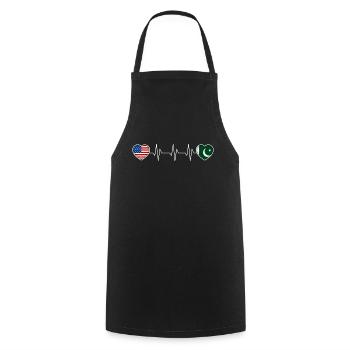 Pakistan - Cooking Apron - black - Front - AI Model Male 185 dark (185cm)