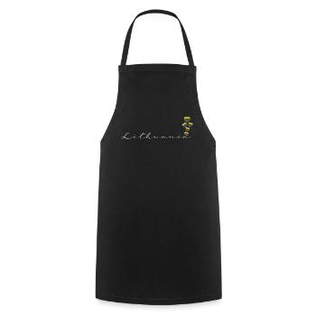 Lithuania - Cooking Apron - black - Front - AI Model Male 185 dark (185cm)