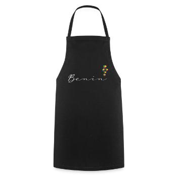 Benin - Cooking Apron - black - Front - AI Model Male 185 dark (185cm)