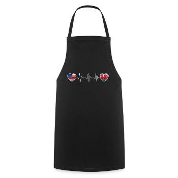 Wales - Cooking Apron - black - Front - AI Model Male 185 dark (185cm)