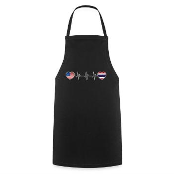 Thaïlande - Tablier de cuisine - noir - Devant - AI Model Male 185 dark (185cm)