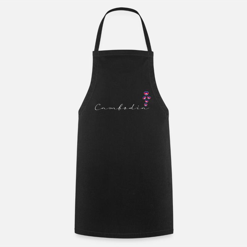 Cambodge - Tablier de cuisine - noir