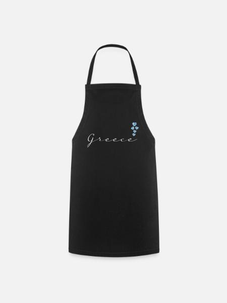 Greece - Cooking Apron - black