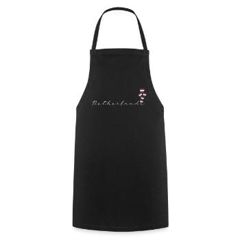 Netherlands - Cooking Apron - black - Front - AI Model Male 185 dark (185cm)