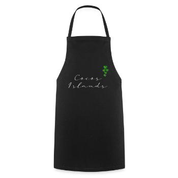 Îles Cocos - Tablier de cuisine - noir - Devant - AI Model Male 185 dark (185cm)