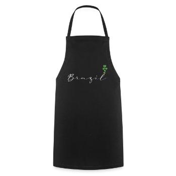 Brazil - Cooking Apron - black - Front - AI Model Male 185 dark (185cm)