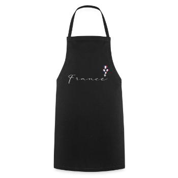 France - Cooking Apron - black - Front - AI Model Male 185 dark (185cm)