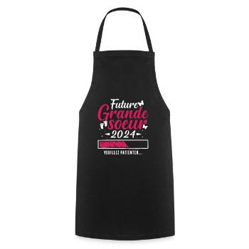 Future Grande Soeur 2024 Humour Cadeau - Tablier de cuisine - noir - Devant - AI Model Male 185 dark (185cm)