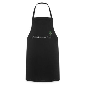 Ethiopia - Cooking Apron - black - Front - AI Model Male 185 dark (185cm)