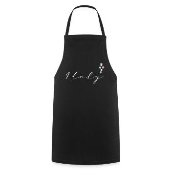 Italie - Tablier de cuisine - noir - Devant - AI Model Male 185 dark (185cm)
