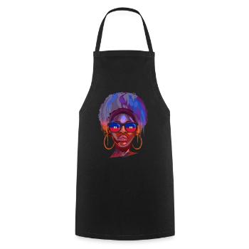 Haiti - Cooking Apron - black - Front - AI Model Male 185 dark (185cm)