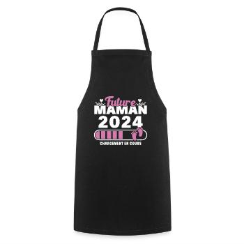 Future maman 2024 chargement en cours - Tablier de cuisine - noir - Devant - AI Model Male 185 dark (185cm)