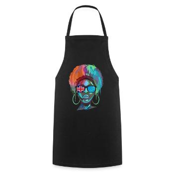 Tuvalu - Tablier de cuisine - noir - Devant - AI Model Male 185 dark (185cm)