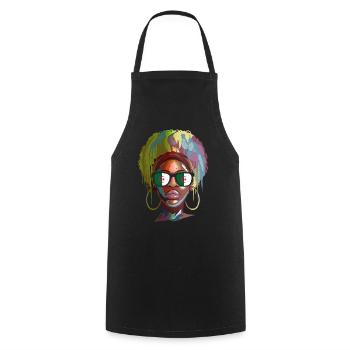 Algeria - Cooking Apron - black - Front - AI Model Male 185 dark (185cm)