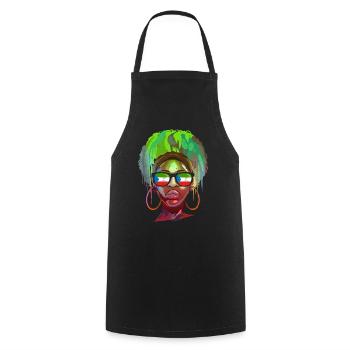Equatorial Guinea - Cooking Apron - black - Front - AI Model Male 185 dark (185cm)