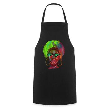 Saint Kitts and Nevis - Cooking Apron - black - Front - AI Model Male 185 dark (185cm)