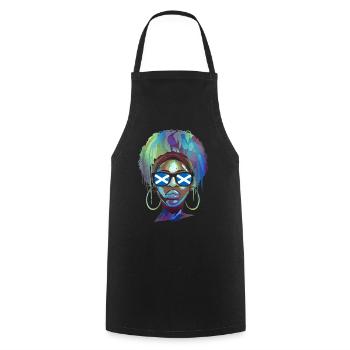 Ecosse - Tablier de cuisine - noir - Devant - AI Model Male 185 dark (185cm)