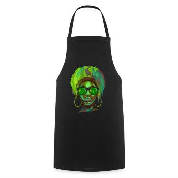 Îles Cocos - Tablier de cuisine - noir - Devant - AI Model Male 185 dark (185cm)