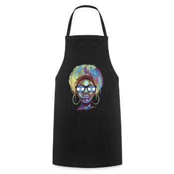 Israel - Cooking Apron - black - Front - AI Model Male 185 dark (185cm)