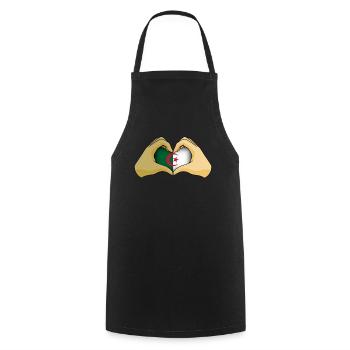 Algeria - Cooking Apron - black - Front - AI Model Male 185 dark (185cm)