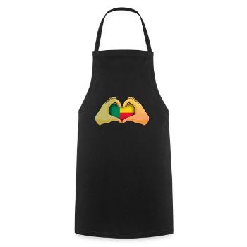 Benin - Cooking Apron - black - Front - AI Model Male 185 dark (185cm)