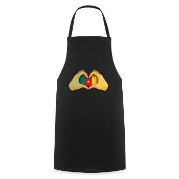 Cameroon - Cooking Apron - black - Front - AI Model Male 185 dark (185cm)