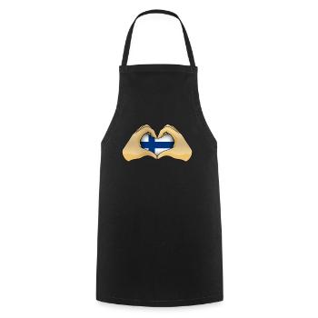Finlande - Tablier de cuisine - noir - Devant - AI Model Male 185 dark (185cm)