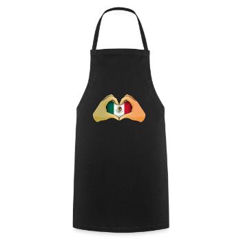 Mexico - Cooking Apron - black - Front - AI Model Male 185 dark (185cm)