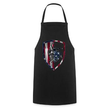 BASKET-BALL DES ÉTATS-UNIS - Tablier de cuisine - noir - Devant - AI Model Male 185 dark (185cm)
