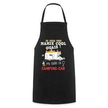Ouais je Me Barre En Camping-Car Cadeau Mamie - Tablier de cuisine - noir - Devant - AI Model Male 185 dark (185cm)