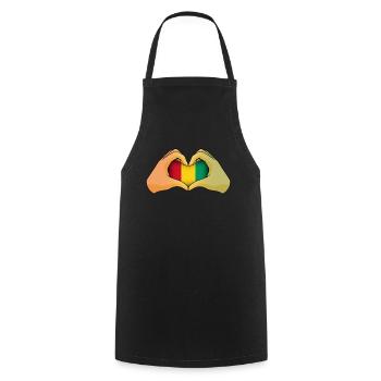 Guinée - Tablier de cuisine - noir - Devant - AI Model Male 185 dark (185cm)