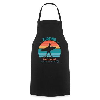 Surfing- Sport of Kings - Kochschürze - Schwarz - Vorne - AI Model Male 185 dark (185cm)