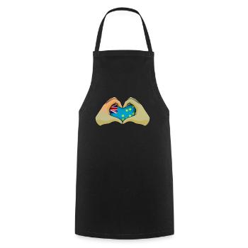 Tuvalu - Tablier de cuisine - noir - Devant - AI Model Male 185 dark (185cm)