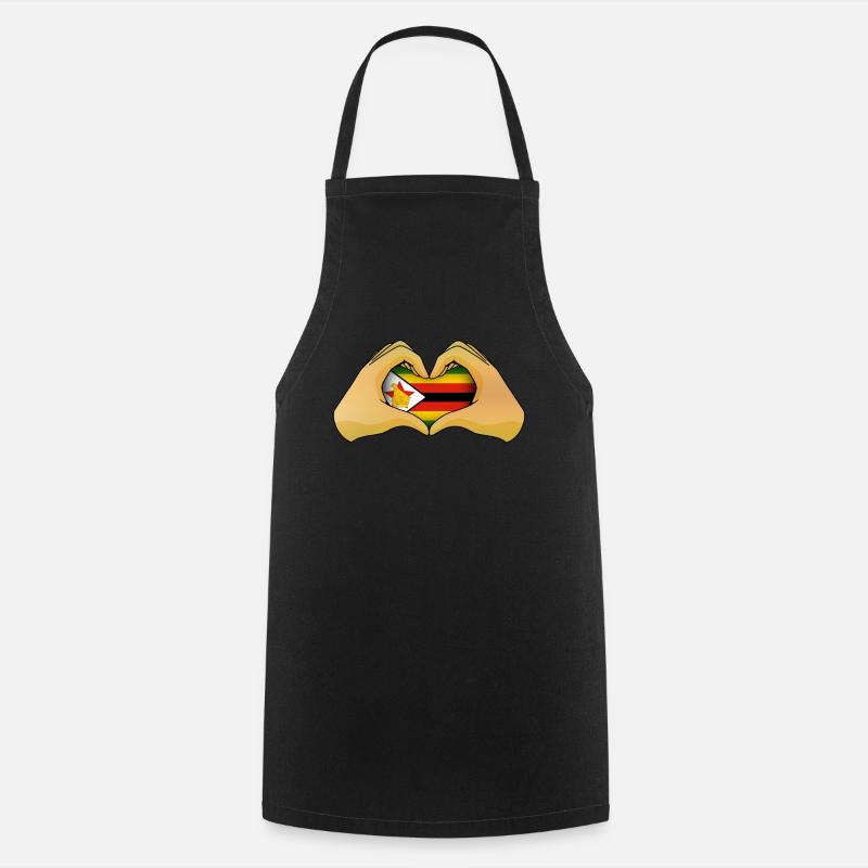Zimbabwe - Cooking Apron - black