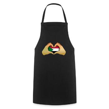 Sudan - Cooking Apron - black - Front - AI Model Male 185 dark (185cm)