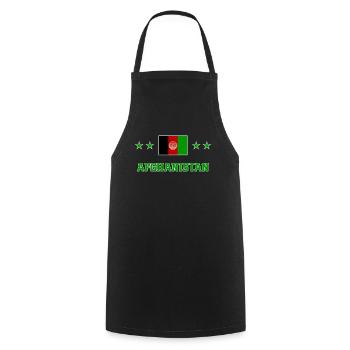 Afghanistan - Cooking Apron - black - Front - AI Model Male 185 dark (185cm)