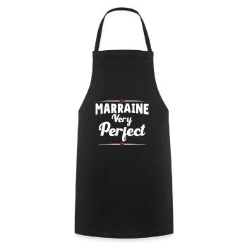 Marraine very perfect - Tablier de cuisine - noir - Devant - AI Model Male 185 dark (185cm)