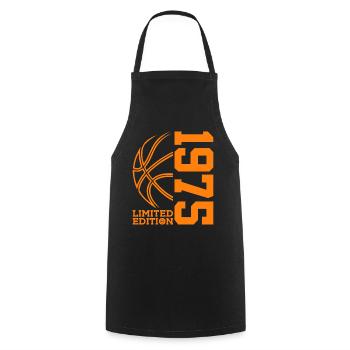 ÉDITION LIMITÉE BASKETBALL 1975 51E ANNIVERSAIRE - Tablier de cuisine - noir - Devant - AI Model Male 185 dark (185cm)