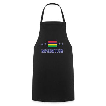 Mauritius - Cooking Apron - black - Front - AI Model Male 185 dark (185cm)