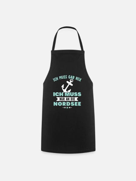 Küstenkind Norddeutschland Ostsee Nordsee Geschenk - Kochschürze - Schwarz