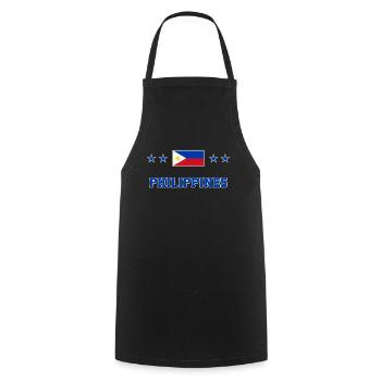 Philippines - Cooking Apron - black - Front - AI Model Male 185 dark (185cm)