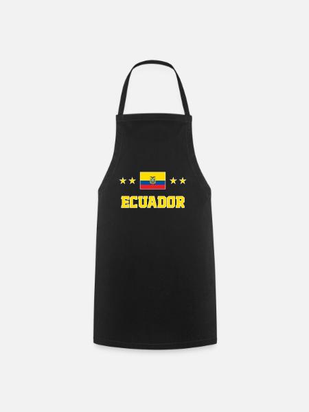 Équateur - Tablier de cuisine - noir